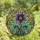 Women's Vibrant Stained Glass Floral Mosaic Golden Jewels Teal Violet Indigo Botanical Garden Stained Glass Suncatcher - 4
