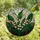 Art Lovers' Tiffany Stained Glass Pink Lily of the Valley Emerald Green & Dark Teal Floral Mosaic Stained Glass Suncatcher - 4