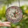 Nature Lovers' Tiffany Stained Glass Hummingbird Crescent Moon Pink Cherry Blossom Jewel Tone Mosaic Pattern Stained Glass Suncatcher - 2