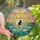 Cat Lovers' Stained Glass Black Cat Crescent Moon Ocean Aqua Emerald Gold Sky Sunrise Mosaic Stained Glass Suncatcher - clJhijWBQj