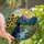 Dog Lovers' Tiffany Stained Glass Black Dog Sunflowers Mountain River Mosaic Design Stained Glass Suncatcher - 1