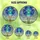Whimsical Dreamers' Tiffany Stained Glass Hot Air Balloon Forget-Me-Not Jewel Tone Mosaic Stained Glass Suncatcher - 6