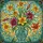 Art Lovers' Tiffany Stained Glass Vibrant Lily Bouquet Jewel Tone Swirling Floral Mosaic Pattern Stained Glass Suncatcher - 7