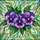 Floral Art Lovers' Tiffany Stained Glass Purple Violet Pansy Jewel Tone Mosaic Stained Glass Suncatcher - 7