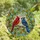 Nature Lovers' Tiffany Stained Glass Cardinal Blue Jay Ruby Sapphire Emerald Jewel Tone Art Stained Glass Suncatcher - 4
