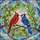 Nature Lovers' Tiffany Stained Glass Cardinal Blue Jay Ruby Sapphire Emerald Jewel Tone Art Stained Glass Suncatcher - 7