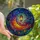 Stargazer's Vibrant Tiffany Stained Glass Crescent Moon & Cosmic Nebula Mosaic Stained Glass Suncatcher - LfVBZZgVX-