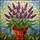 Garden Lovers' Tiffany Glass Lavender Floral Mosaic Pot Jewel Tone Swirl Pattern Stained Glass Suncatcher - 7