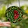 Vibrant Art Lovers' Glowing Stained Glass Watermelon Mosaic Jewel Tones Stained Glass Suncatcher - 2