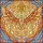 Inspirational Art Admirers' Stained Glass Tiffany Soaring Dove Golden Cross Orange Yellow Blue Purple Mosaic Stained Glass Suncatcher - 7