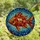 Ocean Lovers' Tiffany Style Stained Glass Robust Fish Mosaic Water Pattern Amber Orange Jewel Tones Stained Glass Suncatcher - 4