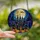 Halloween Enthusiasts' Gothic Jewel Tone Stained Glass Haunted Village Full Moon Mosaic Stained Glass Suncatcher - 8228BY3K5O