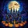 Halloween Enthusiasts' Gothic Jewel Tone Stained Glass Haunted Village Full Moon Mosaic Stained Glass Suncatcher - 7