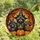 Halloween Lovers' Tiffany Stained Glass Raccoon Witch Jack-o'-Lantern Autumn Mosaic Art Stained Glass Suncatcher - 4