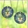 Whimsical Fantasy Art Fans' Vibrant Tiffany Stained Glass Ghost Monstera Emerald Terracotta Night Mosaic Stained Glass Suncatcher - 3