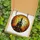 Gothic Art Fans' Fiery Stained Glass Haunted Castle Full Moon Jack-o'-Lantern Orange Yellow Black Mosaic Stained Glass Suncatcher - 5