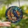 Gothic Fantasy Lovers' Tiffany Stained Glass Raven Skull Cosmic Moon Jewel Tones Stained Glass Suncatcher - AcP3RV-LNi