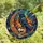 Gothic Fantasy Lovers' Tiffany Stained Glass Raven Skull Cosmic Moon Jewel Tones Stained Glass Suncatcher - zMNsIUZnh1