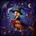Whimsical Art Lovers' Stained Glass Duck Sorceress Red Spellbook Jewel Tone Celestial Night Stained Glass Suncatcher - 7
