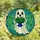 Whimsical Art Lovers' Intricate Stained Glass Friendly Ghost Plant Mosaic Jewel Tones Stained Glass Suncatcher - 4