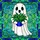 Whimsical Art Lovers' Intricate Stained Glass Friendly Ghost Plant Mosaic Jewel Tones Stained Glass Suncatcher - 7