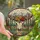 Boho Western Style Lovers' Intricate Stained Glass Steer Skull Wildflower Desert Mosaic Jewel Tones Stained Glass Suncatcher - 1
