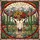 Boho Western Style Lovers' Intricate Stained Glass Steer Skull Wildflower Desert Mosaic Jewel Tones Stained Glass Suncatcher - 7
