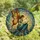 Fantasy Art Lovers' Ethereal Winged Fairy Reading Book Tiffany Stained Glass Deep Teal Gold Amber Jewel Tone Mosaic Stained Glass Suncatcher - 4