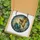 Fantasy Art Lovers' Ethereal Winged Fairy Reading Book Tiffany Stained Glass Deep Teal Gold Amber Jewel Tone Mosaic Stained Glass Suncatcher - 5