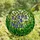 Women's Luminous Tiffany Style Bluebell Floral Periwinkle Indigo Green Mosaic Pattern Stained Glass Suncatcher - 4