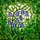 Women's Luminous Tiffany Style Bluebell Floral Periwinkle Indigo Green Mosaic Pattern Stained Glass Suncatcher - 7