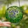 Women's Luminous Tiffany Style Bluebell Floral Periwinkle Indigo Green Mosaic Pattern Stained Glass Suncatcher - 2
