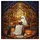 Cozy Gothic Art Lovers' Stained Glass Mosaic Friendly Ghost Reading Black Cat Jack-o'-lanterns Autumnal Window Jewel Tones Stained Glass Suncatcher - 7