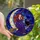 Celestial Dreamers' Tiffany Style Jewel Tone Stained Glass Witch Red Hair Crescent Moon Cat Bat Starry Sky Stained Glass Suncatcher - WQBD4TYdOM