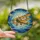 Aviation Art Lovers' Tiffany Stained Glass Biplane Jewel-Toned Sky Mosaic Stained Glass Suncatcher - 2