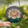 Women's Intricate Tiffany Stained Glass Peony Bloom Jewel Tone Pink Peach Green Botanical Mosaic Stained Glass Suncatcher - 2