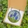 Nature Lovers' Tiffany Bluebonnet Sapphire Blue Emerald Green Floral Mosaic Stained Glass Suncatcher - YRmqdT6oID