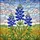 Nature Lovers' Tiffany Bluebonnet Sapphire Blue Emerald Green Floral Mosaic Stained Glass Suncatcher - 7