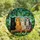 Cat Lovers' Tiffany Stained Glass Black Ginger Cream Purple Cats Tree Branch Floral Mosaic Stained Glass Suncatcher - W5wLbgORWc