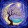 Celestial Dreamers' Tiffany Style Pink Cherry Blossom Moon Teal Purple Cosmic Stained Glass Mosaic Stained Glass Suncatcher - 7