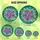 Art Admirers' Glowing Purple Flowers Mint Leaves Iridescent Teal Aqua Stained Glass Mosaic Stained Glass Suncatcher - IaDJuV8DNg