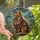 Cat Lovers' Majestic Stained Glass Cat Mosaic, Vibrant Tiffany Jewel Tones, Intricate Patterns Orange Teal Emerald Stained Glass Suncatcher - 1