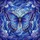 Nature Lovers' Vibrant Tiffany Stained Glass Butterfly Sapphire Blue Violet Bronze Mosaic Stained Glass Suncatcher - 7