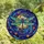 Cosmic Art Lovers' Tiffany Stained Glass Dragonfly Crescent Moon Nebula Teal Purple Gold Stained Glass Suncatcher - 4