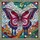 Art Enthusiasts' Tiffany Style Stained Glass Butterfly Mosaic Vibrant Purple Blue Orange Red Green Jewel Tones Stained Glass Suncatcher - 7