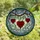 Art Lovers' Intricate Tiffany Style Ruby Red Hearts Copper Branch Jewel Tone Geometric Mosaic Floral Pattern Stained Glass Suncatcher - 4
