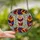Art Lovers' Vibrant Tiffany Stained Glass Feather Mosaic Ethereal Jewel Tone Filigree Pattern Stained Glass Suncatcher - 2