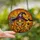 Halloween Lovers' Intricate Cheerful Stained Glass Jack-o'-Lantern Witch Hat Orange Blue Mosaic Stained Glass Suncatcher - 2