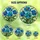Art Lovers' Tiffany Stained Glass Blue Floral Mosaic Jewel Tone Pattern Stained Glass Suncatcher - 6