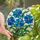 Art Lovers' Tiffany Stained Glass Blue Floral Mosaic Jewel Tone Pattern Stained Glass Suncatcher - 1